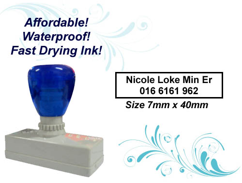 Flash Stamp Size: (7mm x 40mm)