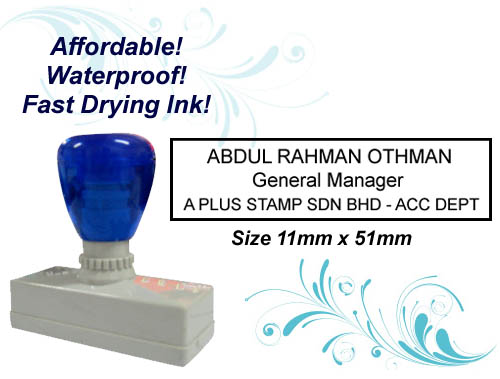 Flash Stamp Size: (11mm x 51mm)
