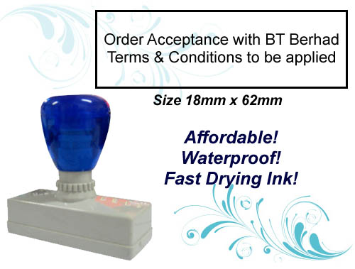 Flash Stamp Size: (18mm x 62mm)