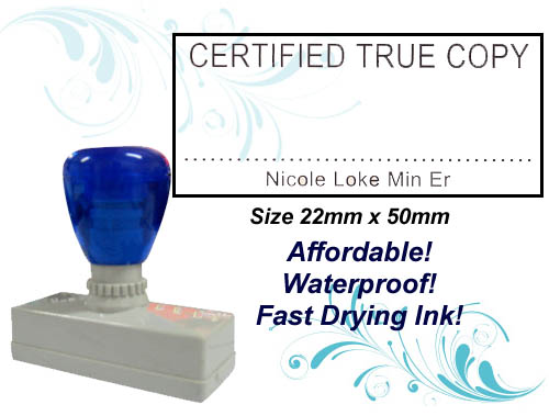 Flash Stamp Size: (22mm x 50mm)