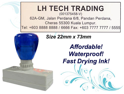 Flash Stamp Size: (22mm x 73mm)