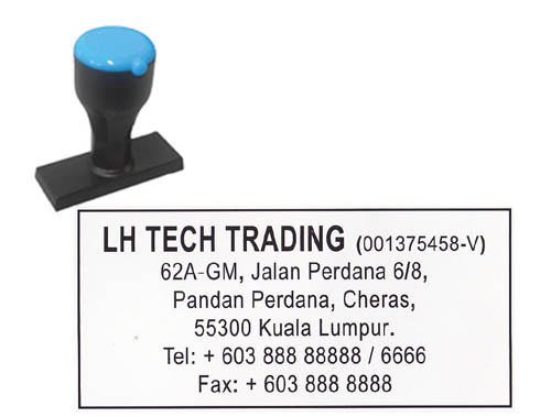 N6 Rubber Stamp Size: (32mm x 70mm)