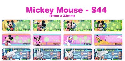 S44 100 pcs Mickey Mouse Sticker: (9mm x 22mm)