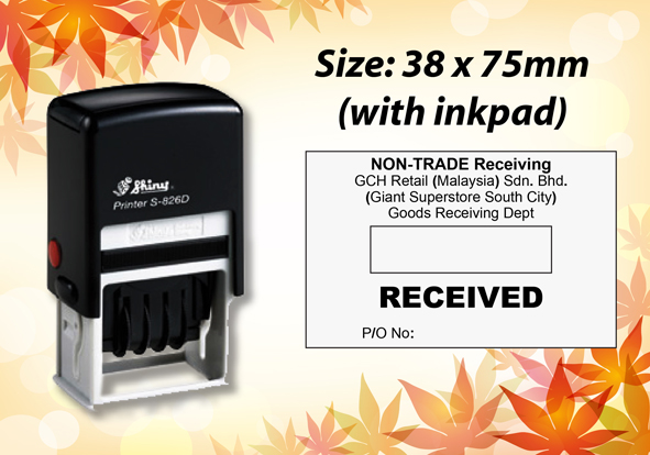 Self Inking Dater Size: (38mm x 75mm)  