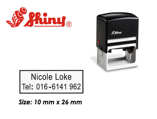 S841_Self Inking Stamp: (10mm x 26mm)