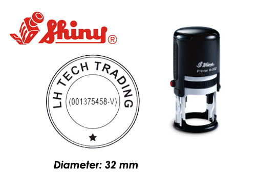 Express Shiny Self Inking Round (Dia: 32mm)
