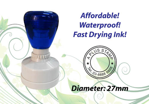 Round Flash Stamp Size: (27mm)